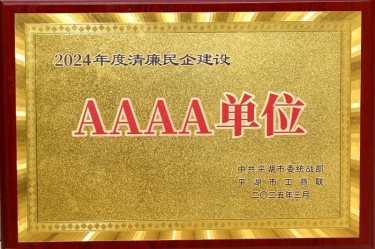 喜报！NG电子游戏纸业荣获平湖市2024年度清廉民营企业建设AAAA级单位称呼